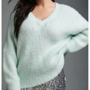 Maeve anthropologie plush mint sweater